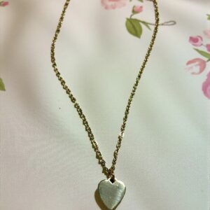 Collar Corazòn en Acero Dorado