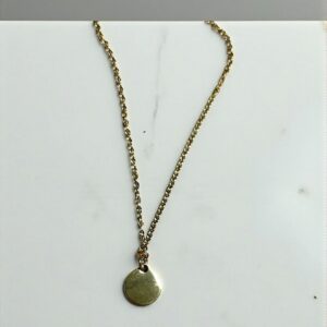 Collar Chapa en Acero Dorado