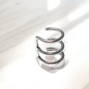 Ear Cuff triple plata