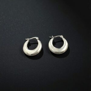 Pendientes  Aro en Acero Plateado
