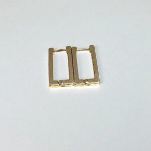 Pendientes Rectangulares en Acero Dorado