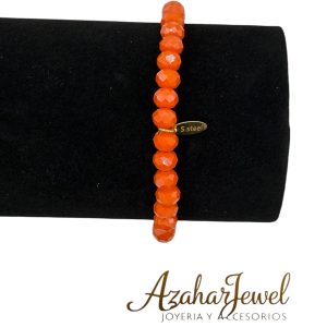 Pulsera piedras naranjas