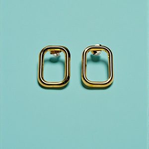 Pendientes rectangulares dorados