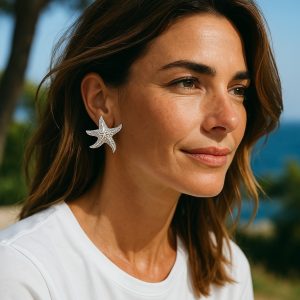 Pendientes Estrella Plateada